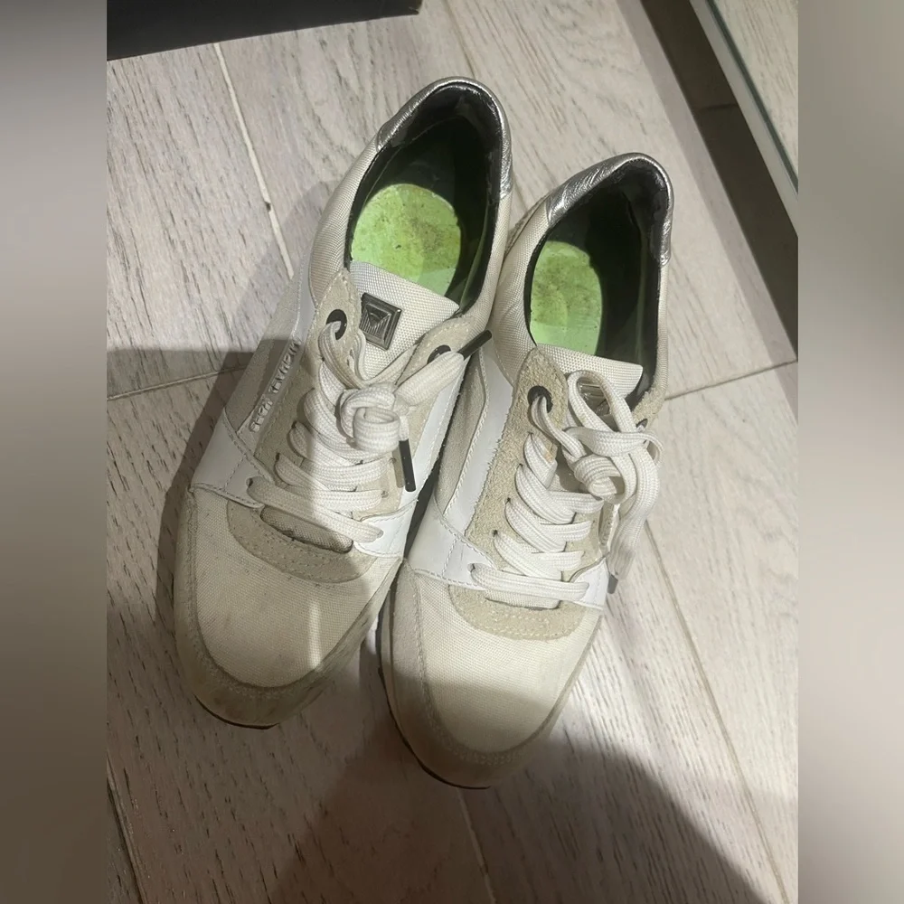 Chic Beige and White Sneakers